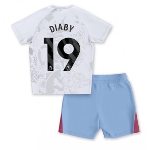 Aston Villa Moussa Diaby #19 Bortaställ Barn 2023-24 Kortärmad (+ Korta byxor)